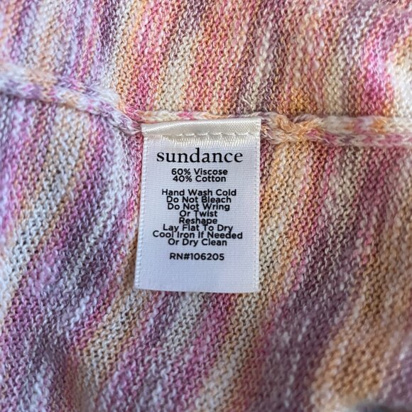 Sundance Women L Orange Pink Purple Adelaide Dreaming Open Front Knit Cardigan - Picture 11 of 11